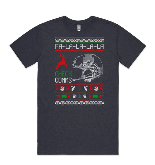 Check Comms Tactical Christmas Tee Tactical Stubby Coolers