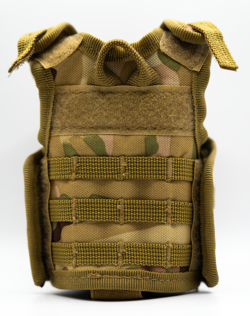 Load image into Gallery viewer, Camo vest cooler and Army Green Flag (PVC)- Tactical Stubby Combo
