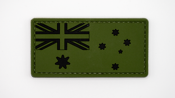 Green PVC Australian Flag Patch