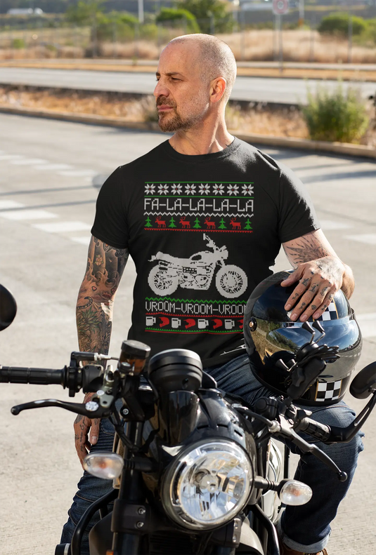 Scrambler motor bike Christmas T - Tactical Stubby Coolers