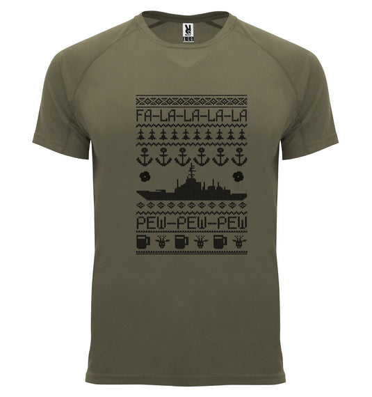 Breathable Tactical Xmas T Navy - Tactical Stubby Coolers