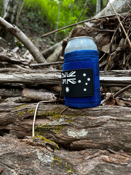 Australia cooler and Black Australian Flag (PVC) - Tactical Tinnie Combo - Tactical Stubby Coolers