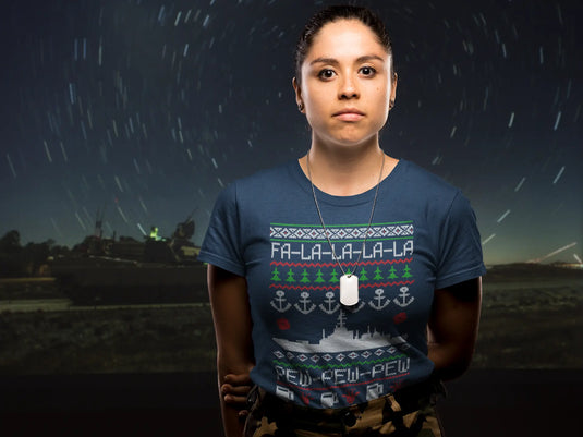 Tactical Xmas T Navy - Tactical Stubby Coolers