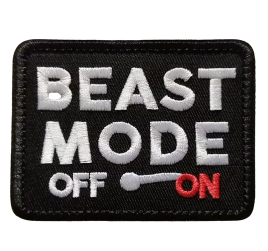 Beast mode on patch, black and white