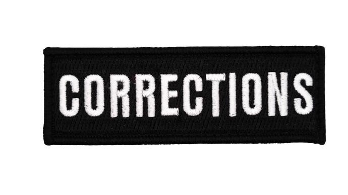CORRECTIONS Patch - High-Quality Embroidered with Velcro Backing, Ideal for Tactical Gear and Professional Applications