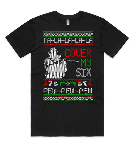 Cover my six Tactical Christmas Tee - Tactical Stubby Coolers