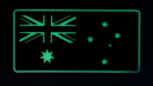 Australia cooler and Black glow in the dark Australian Flag (PVC) - Tactical Tinnie Combo