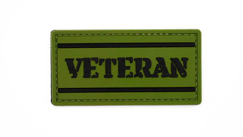 Load image into Gallery viewer, VETERAN single PVC patch - Army inspired - Tactical Stubby Coolers
