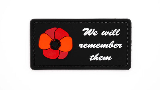 We Will Remember Them - SINGLE PVC Patch with Black Background