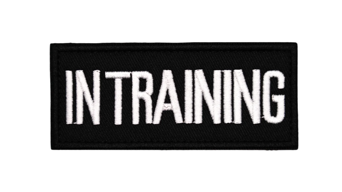 In Training Patch - High-Quality Embroidered with Velcro Backing, Ideal for Tactical Gear and Motivational Statement Pieces