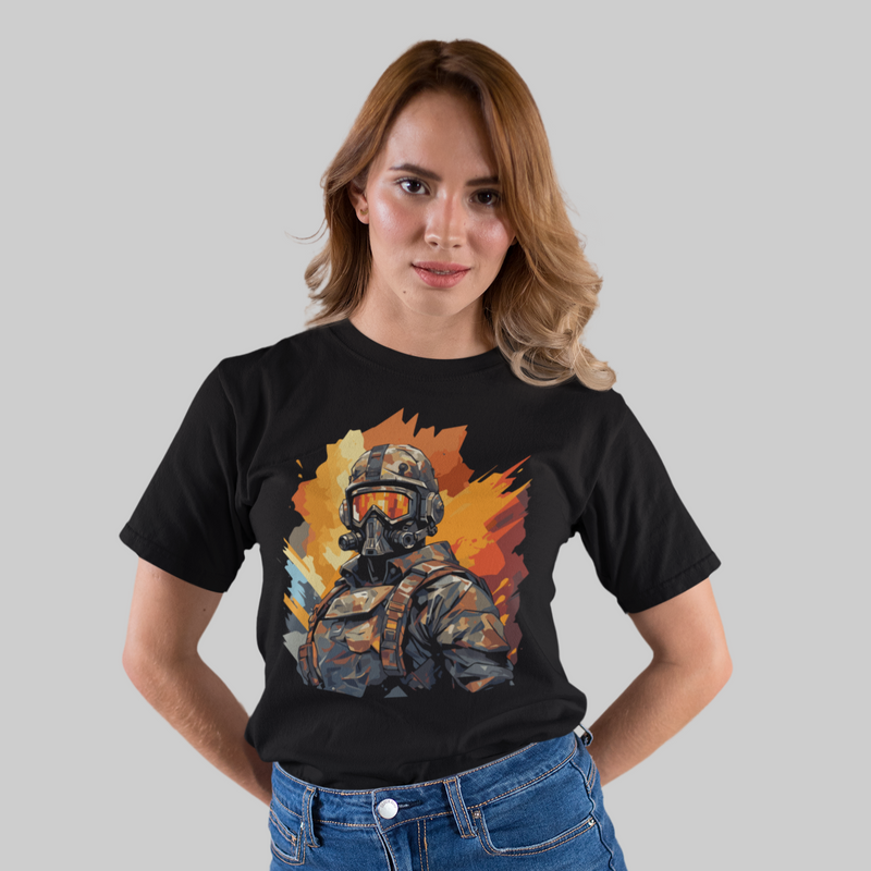Load image into Gallery viewer, Pop-art solider tee woman
