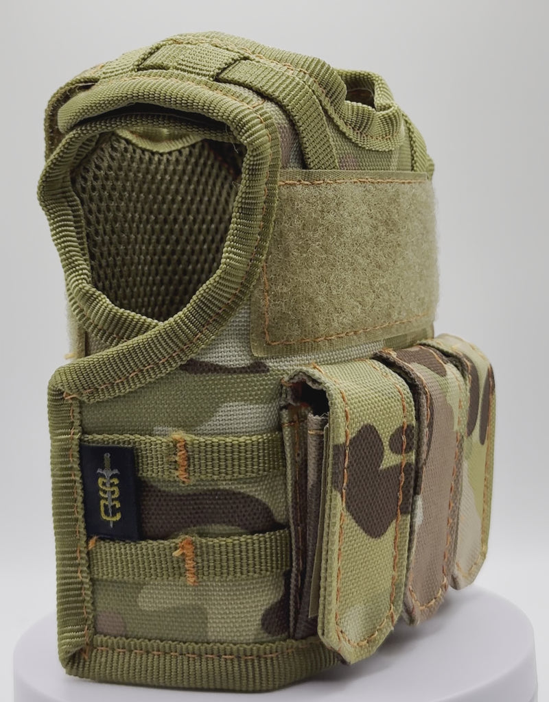 Load and play video in Gallery viewer, Hunter Multicam Vest Tactical Stubby Cooler 3.0
