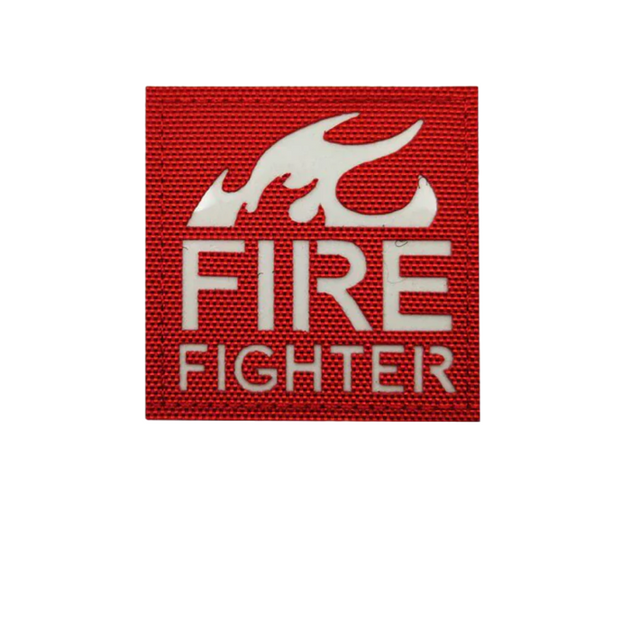 Fire Fighter - Glow in the Dark Patch - High-Quality Glow in the Dark Fabric with Velcro Backing, Ideal for Tactical Gear and Safety Applications