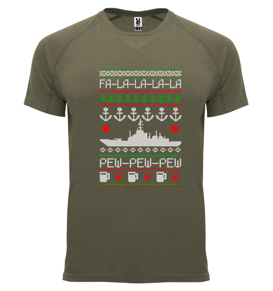 Breathable Tactical Xmas T Navy - Tactical Stubby Coolers
